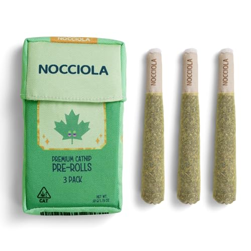Nocciola 3 Pack Catnip Toys for Cats, Funny Cat Toys Filled with 100% Pure Organic Catnip, Safe Kitten Teething Chew and Kicker Toys, Stress Relieving Fun for Indoor Cats - color: Green for Gentle Play
