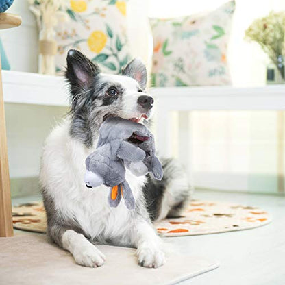 Nocciola 5 PCS Less Stuffing Dog Squeaky Toys for Aggressive Chewers, Durable Plush Dog Toy Set with Stuffed Head for Small to Large Dogs - style: 5 Pcs Multi-squeakers Head Stuffed Only