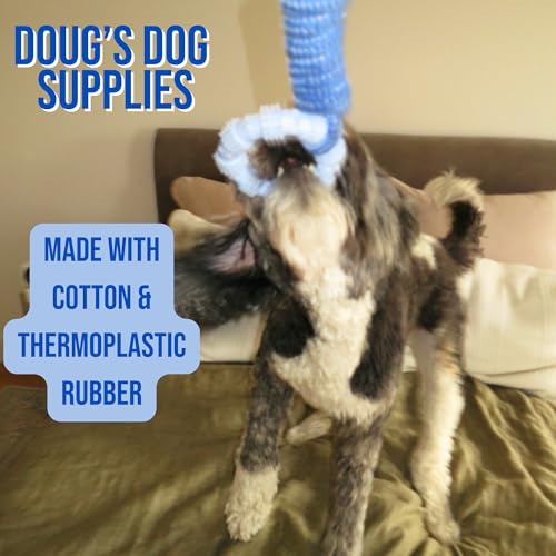 Doug's Dog Supplies Ring Rope Toy – Tug of War Toy for Medium & Large Dogs | Tug & Play Dog Toy - color: Blue