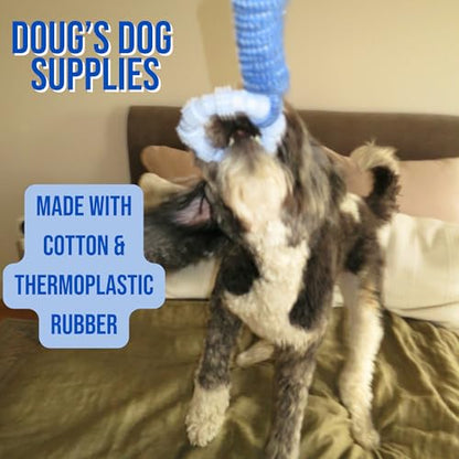 Doug's Dog Supplies Ring Rope Toy – Tug of War Toy for Medium & Large Dogs | Tug & Play Dog Toy - color: Blue