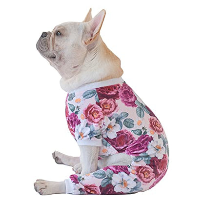 CuteBone Dog Pajamas Flower Puppy Clothes Soft Pjs Birthday Outfit Girl P178S Small - color: Floral, size: Small