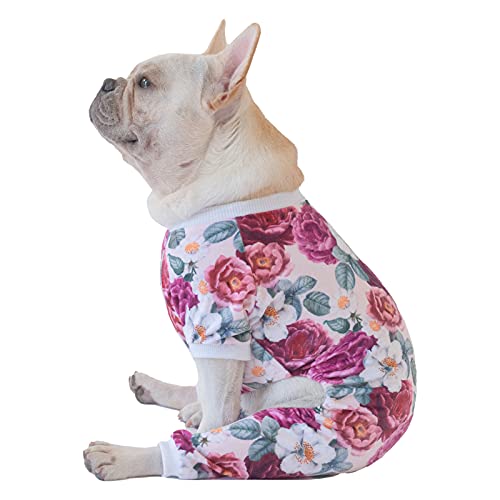 CuteBone Dog Pajamas Flower Puppy Clothes Soft Pjs Birthday Outfit Girl P178M Medium - color: Floral, size: Medium