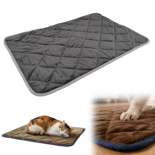 Self Heating Pad for Dog Cat, 2026 Upgraded Self Warming Cat Bed Mat, Thermal Reflection Pad for Dog, Washable Pet Heating Pads for Sofa Kennel Car Seat (Gray, Large) - color: Gray, size: Large