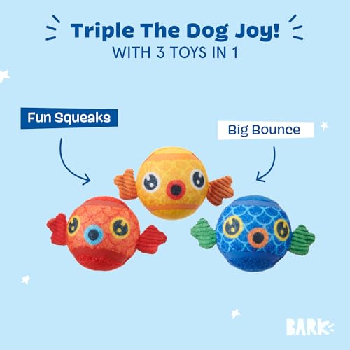 Barkbox Dog and Puppy Toy Guppies Trio of Tennis Balls for Tough Chewers, Fun Fetch and Perfect for Playful Pups, Durable, Engaging and Entertaining, Dog Toys to Keep Them Busy - color: Puppy Guppies