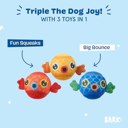 Barkbox Dog and Puppy Toy Guppies Trio of Tennis Balls for Tough Chewers, Fun Fetch and Perfect for Playful Pups, Durable, Engaging and Entertaining, Dog Toys to Keep Them Busy - color: Puppy Guppies