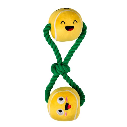 Fringe Studio Plush Dog Toy with Rope, Game, Set, Match, Pet Shop Collection (314239) - color: Game, Set, Match