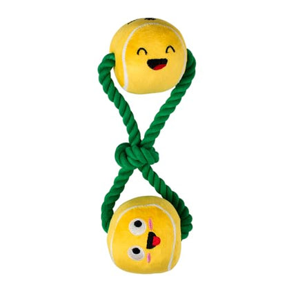 Fringe Studio Plush Dog Toy with Rope, Game, Set, Match, Pet Shop Collection (314239) - color: Game, Set, Match