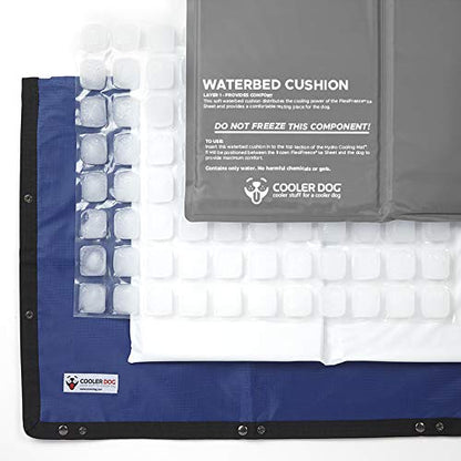 CoolerDog Hydro Cooling Mat 4 Pack for Dogs – Connectable Dog Cooling Mats & Cooling Pads for Hot Weather – Triple Layer Ice & Water Cooling System (23" x 18" Each) - size: Standard - 4 Pack