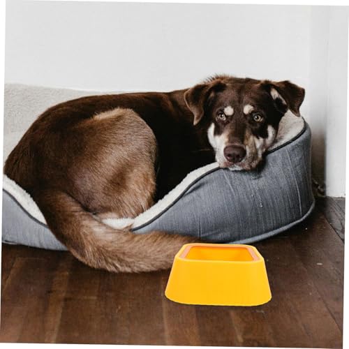 YARNOW Spill Pet Water Bowl Sturdy Floating Design Cat and Dog Feeder Plastic for Cats Small Dogs - color: Yellow
