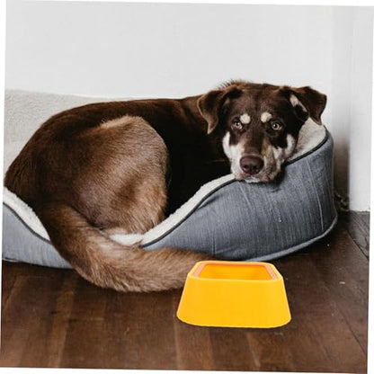 YARNOW Spill Pet Water Bowl Sturdy Floating Design Cat and Dog Feeder Plastic for Cats Small Dogs - color: Yellow