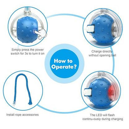 Interactive Cat Ball Toy for Indoor Cats – Fast Rolling on Carpets, Motion Activated with Chirping Sounds, Enrichment Play for Active & Bored Cats