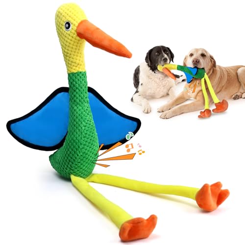 Fuufome Large Squeaky Dog Toys - Plush Crinkle Dog Toy for Small, Medium, and Large Breeds - Fun for Indoor Puppies and Senior Pups Playing - color: Colorful