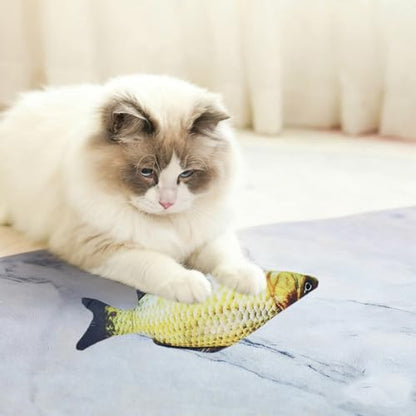Cat Toys Cat Toy Interactive Fish for Indoor Cats & Kittens, 6 Pack Plush Fishs for Chewing, Soft Fish Play for Cats, No Catnip, Non-Irritating Pet Gift