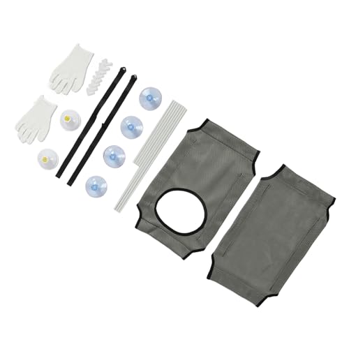Cat Window Hammock Bed, Sturdy Suction Cup Cat Perch with Double Layer Soft Cushion, Easy Install Window Seat for Cats to Lounge and Watch Birds on Balcony or Glass (Grey) - color: Grey