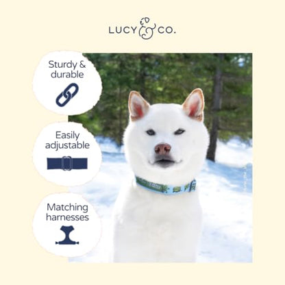 Lucy & Co. x Parks Project Feel the Earth Breath Dog Collar, Adjustable Durable Dog Collar with Cute Print, Small - color: Feel the Earth Breath, size: Small