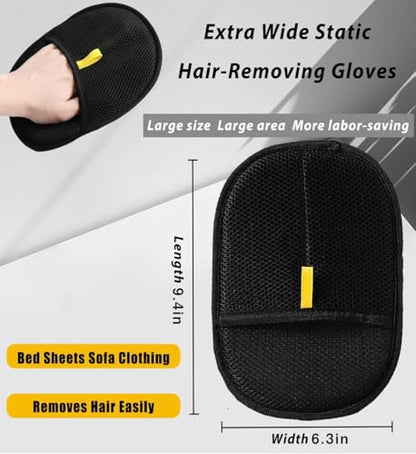 2 PCS Pet Hair Removal Glove for Dogs Cats, Thickened Washable Reusable Grooming Mitt Remover Gentle Massage Deshedding for Short Long Hairs 2025 New