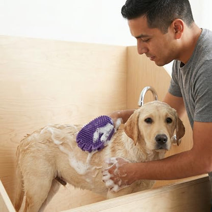 Dog Bath Brush, Dog Shampoo Brush for Shower, Pet Washing Gloves, Pet Grooming Bath Supplies, Soft Silicone