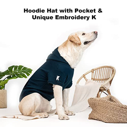 Dog Hoodie Fleece Puppy Clothes Warm Sweater with Hat for Small Dogs Cat Hooded Shirt Kitten Pet Basic Hoodies Sweatshirt with Pocket Doggie Soft Winter Coat Apparel (Blue; M) - color: Blue, size: M-(6~9lb) | Chest(~15.3")