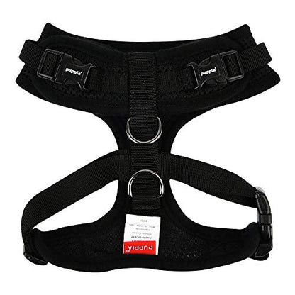 Authentic Puppia RiteFit Harness with Adjustable Neck, Black, Small - color: Black, size: Small
