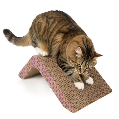 SmartyKat Scratch Ladder Angled Cat Scratcher with Catnip Infusion Technology, Versatile for Floor or Wall Use - color: Scratch Ladder