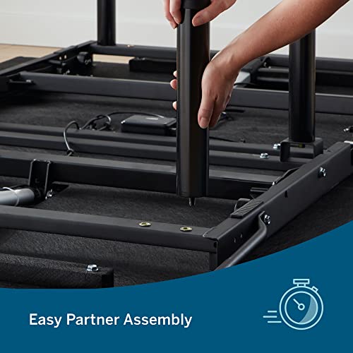 Lucid L150 Adjustable Base – Bed Frame with Head and Foot Incline – Wireless Remote Control – Premium Quiet Motor, Queen size - size: Queen, style: L150