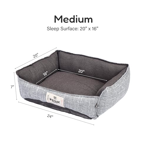 FluffyDream Small Dog Bed, Super Soft Pet Bed Furniture, Suitable for Dogs Up to 30lbs, 24'' x 20'', Grey - color: Grey