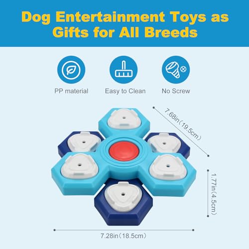 Dog Slow Feeder - Interactive Dog Food Puzzle Toy, Treat Maze Game for Dogs & Cats, Mental Stimulation & Boredom Relief, Adjustable Difficulty Pet Enrichment Toy (Two Layers) - size: two layers