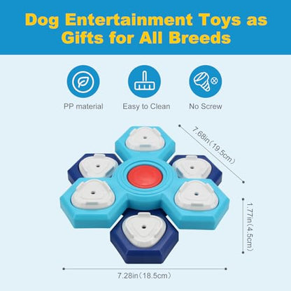 Dog Slow Feeder - Interactive Dog Food Puzzle Toy, Treat Maze Game for Dogs & Cats, Mental Stimulation & Boredom Relief, Adjustable Difficulty Pet Enrichment Toy (Two Layers) - size: two layers