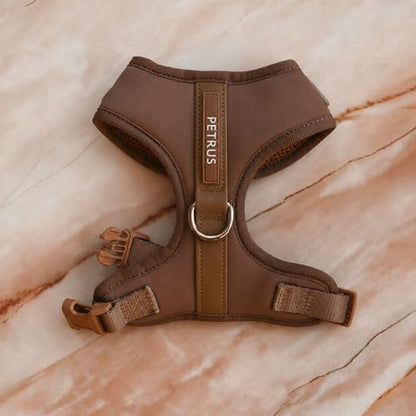 Premium No-Pull Dog Harness Soft Neoprene & Breathable Mesh Vest with Front & Back Clip D-Rings Adjustable Lightweight Walking Harness for Puppies, Small & Medium Dogs (Bronze Brown Gold, XXS) - color: Bronze Brown Gold, size: XXS: Neck=9.1-13'', Chest=10