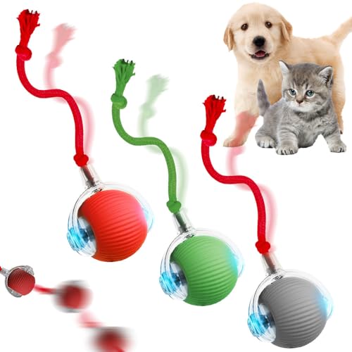 Interactive Cat Toy, 2025 New Cat Toy for Indoor Cats, Intelligent Rolling Ball Toys, Kitten Toys for Bored Indoor Cats/Dogs (mixedA,3pcs) - color: mixedA,3pcs