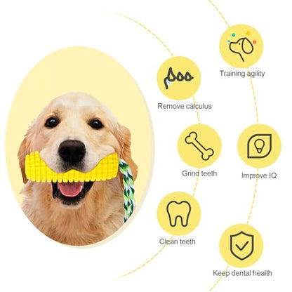 Dog Chew Corn Toy,for Aggressive Chewers Small Medium Large Breed,Interactive Squeaky Dog Tooth Cleaning Tool Water Float Toy,Suitable for Small,Medium and Large Dogs