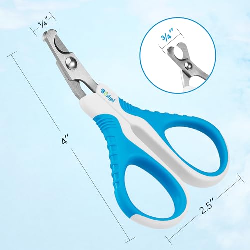 BOSHEL Cat Nail Clipper - Razor-Sharp & Angled Cat Clippers for Nails with Comfy Grip Handles. Lightweight & Safe Grooming Solution - Ideal for Smaller Pets - size: Small - Angled