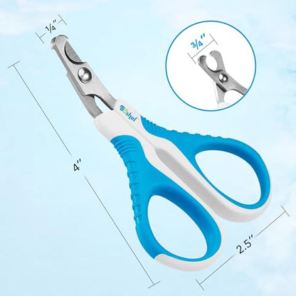 BOSHEL Cat Nail Clipper - Razor-Sharp & Angled Cat Clippers for Nails with Comfy Grip Handles. Lightweight & Safe Grooming Solution - Ideal for Smaller Pets - size: Small - Angled
