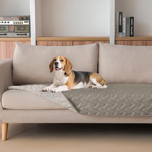 gogobunny Waterproof Dog Bed Cover Pet Blanket for Furniture Bed Couch Sofa Reversible (Dark Stone/Light Stone, 30x70 Inch (Pack of 1)) - color: Dark Stone/Light Stone, size: 30x70 Inch (Pack of 1)
