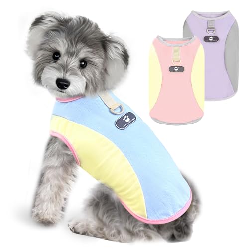 3 Pack Dog Cooling Vest with D-Ring Dog Tshirt Sun Protection Small Puppy Clothes for Girls Boys Stretchy Shirts for Dogs Lightweight Breathable Shirt French Bulldog Frenchie Dachshund Clothes - color: 3pack Purple Pink Blue, size: Xx-large