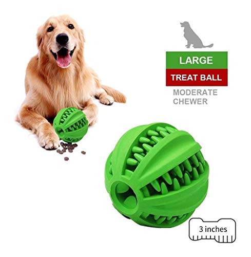 Dog Ball Toy - Interactive Dog Enrichment, Mental Stimulation Treat Embedding Rubber Ball Reduce Boredom (3 inches) - size: 3 inches