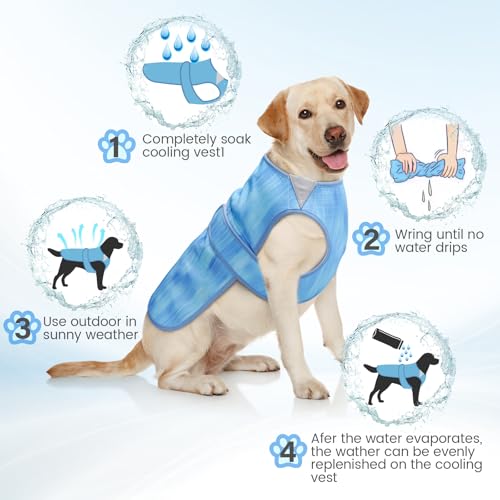 Summer Dog Cooling Vest - Lightweight Dog Cooling Jacket, Breathable Shirt for Walking, Outdoor Hunting Training and Camping (S) - size: S (Back Length 11.4-13 in)