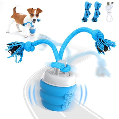 Interactive Dog Toys Ball - Fun Moving Dog Toys to Keep Them Busy | Rechargeable Smart Automatic Dog Ball for Large, Medium, and Small Puppy Dogs for Boredom, Blue