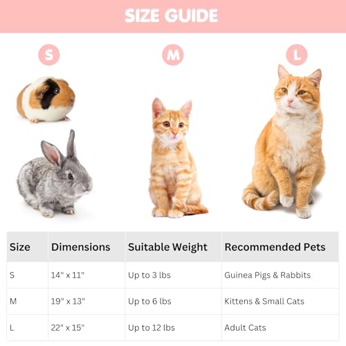 4 Pack Rabbit Bed Mat, 14" x 11" Soft Fluffy Flannel Small Pet Blanket, Washable Sleeping Pad for Guinea Pigs, Bunnies, Star Print - Pink - color: Pink, size: 14x10 Inch