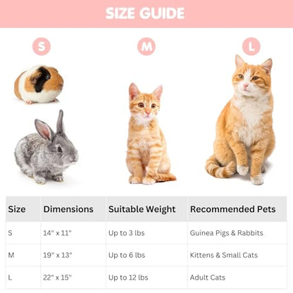 4 Pack Rabbit Bed Mat, 14" x 11" Soft Fluffy Flannel Small Pet Blanket, Washable Sleeping Pad for Guinea Pigs, Bunnies, Star Print - Pink - color: Pink, size: 14x10 Inch