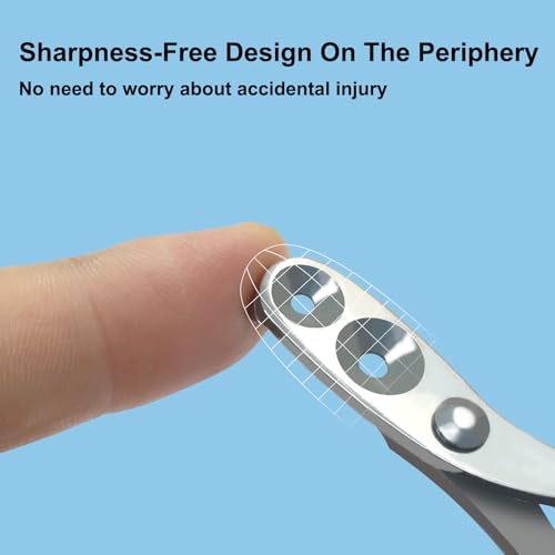 Cat Nail Clippers, Pet Nail Clippers, Cat Claw Trimmers, 2mm & 3mm Circular Cutting Holes for Small Animals Such as Birds, Bearded Dragon, Hamsters, Rabbits, Hedgehogs, Guinea Pigs (Blue) - color: Blue, size: Double Hole