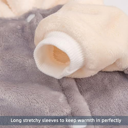 FabriCastle Dog Hoodie Sweater for Small Dogs Boy and Girl, Small Dog Clothes XS XXS Puppy Sweatshirt, Pet Outfit, Cat Clothing Super Soft Warm Snap On Closure (Lightgrey-Cream, XX-Small) - color: Lightgrey-Cream, size: XX-Small