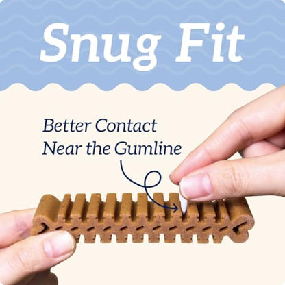 Groovies Senior Small Dog Dental Chews for Dogs, Patented DentalFit Technology for Plaque & Tartar Support, Flexible Texture for Easy Chewing, Chicken Flavor, USA Manufactured, 5–15 lb Dogs,96 Count - size: 27 Ounce