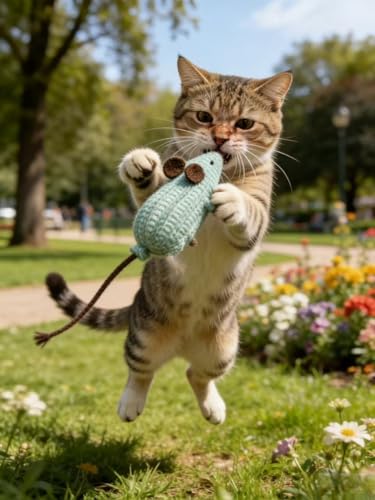 2 Pack Cat Mouse Toy Mouse Toys for Cats Cat Toy Mouse Cat Toys Mice Soft Plush Cat Chew Toy with Catnip for Kitten Interactive Play