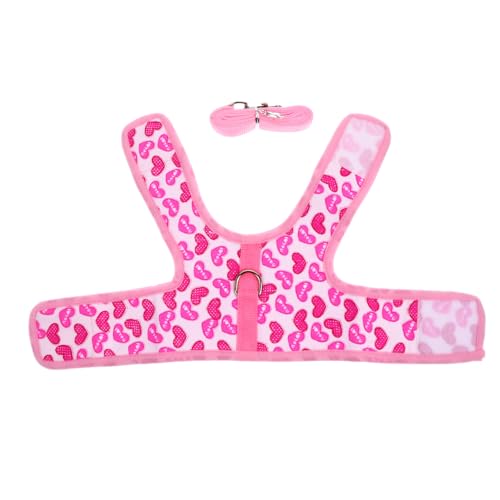 TOYANDONA Pet Mesh Dog Harness Vest Breathable Adjustable Strap Summer Outdoor Cool Harness for Small Dogs S Size with Leash Attachment
