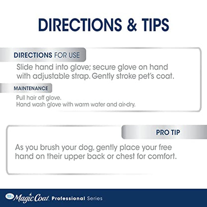 Four Paws Magic Coat Professional Series Comfort Tips Deluxe Dog Grooming Glove