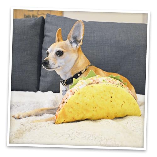 Doggijuana Refillable Juananip Toy Bundle | Taco Bundle | Funny Dog Toy Plush with Catnip and Refill | Calming Aid for Dogs | Interactive Chew Toy for Play - style: Taco