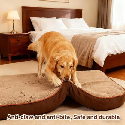 Dog Bed with Waterproof Inner Liner, Removable Cover, Egg Crate Foam Dog Beds, Easy to Clean，30×20Inch，Gray - color: Gray, size: 30"L x 20"W x 3"Th