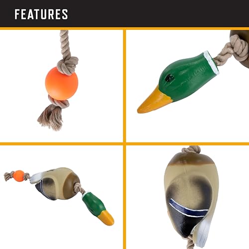 Browning Pet Training Tools, Durable Dog Toys for Tug and Fetch, Rubber Duck Rope, One Size - color: Rubber Duck Rope