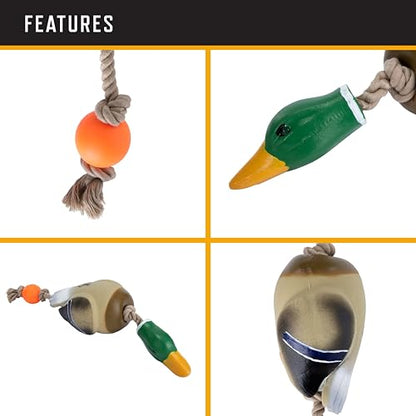 Browning Pet Training Tools, Durable Dog Toys for Tug and Fetch, Rubber Duck Rope, One Size - color: Rubber Duck Rope